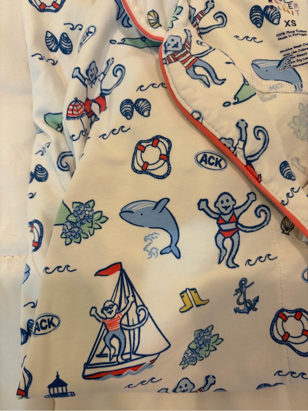 Roller Rabbit Sailboat Pj Set - Picture 3 of 7